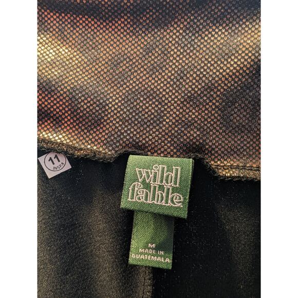 Wild Fable Leggings Metallic Gold Animal Print M High Waisted Wide Waistband New - Picture 9 of 11